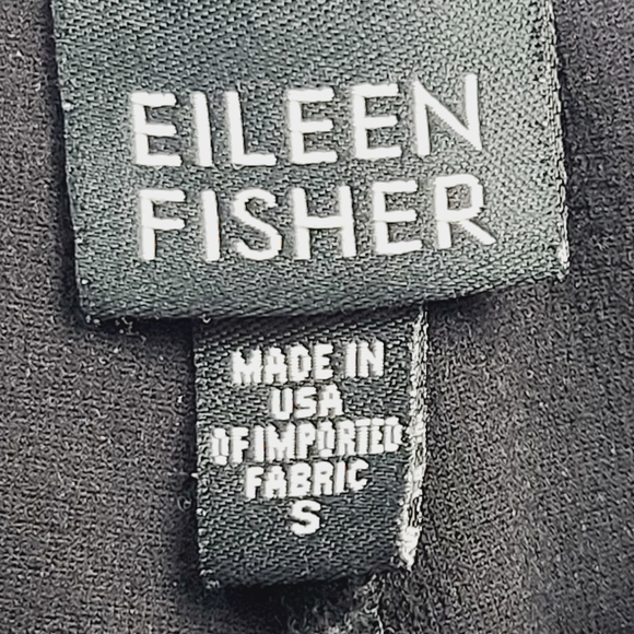 Eileen Fischer Women's Small System Washable Crepe Wide Leg Capri Pants Black - Picture 4 of 9